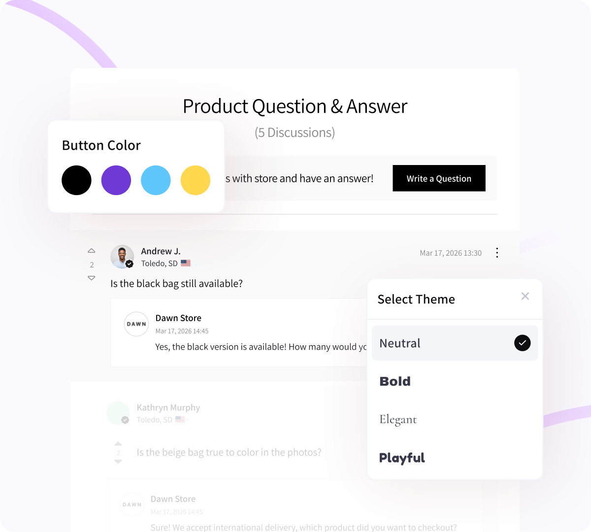 Branding, visuals, and placement