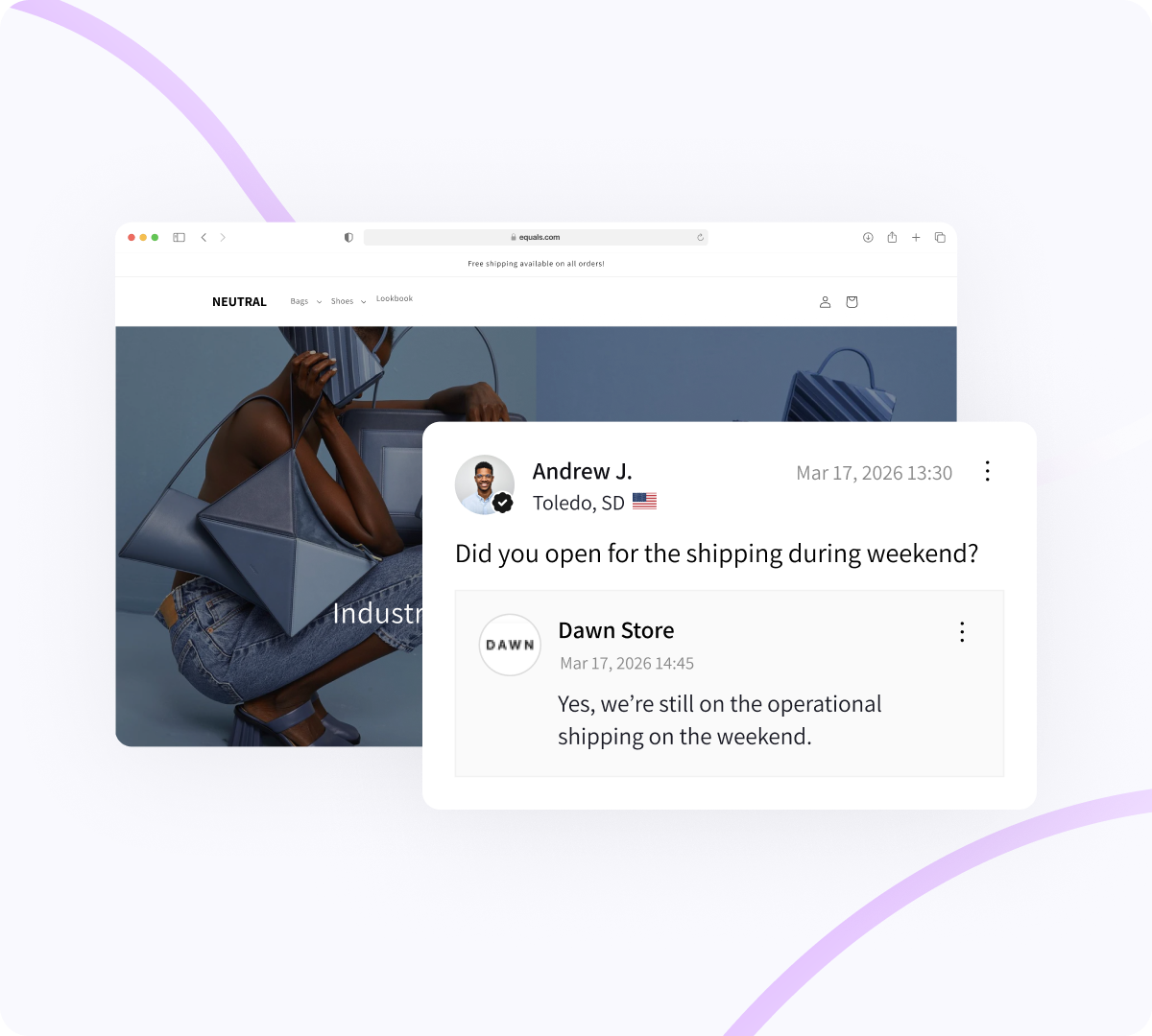 Q&A for products and store