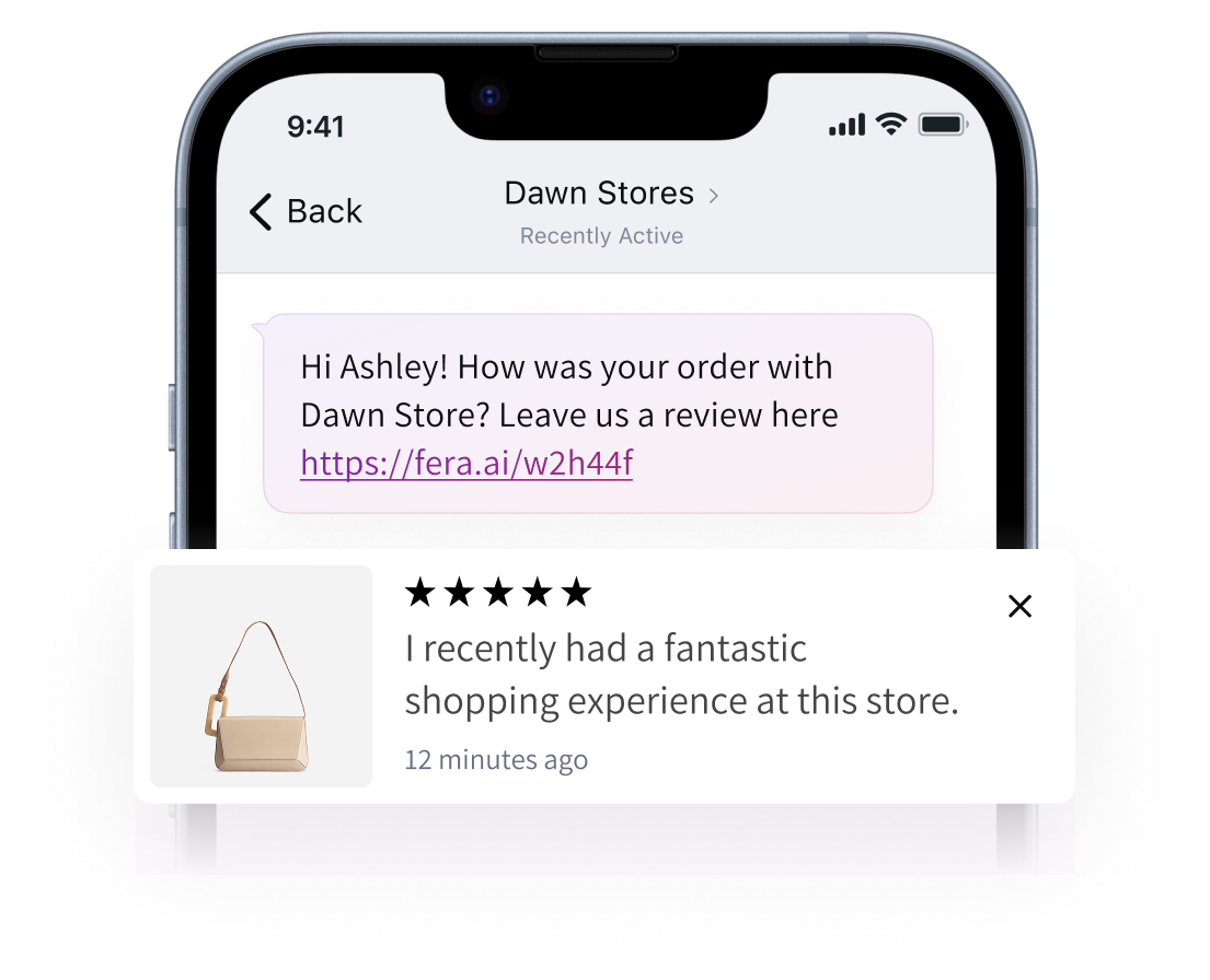 collect reviews with sms